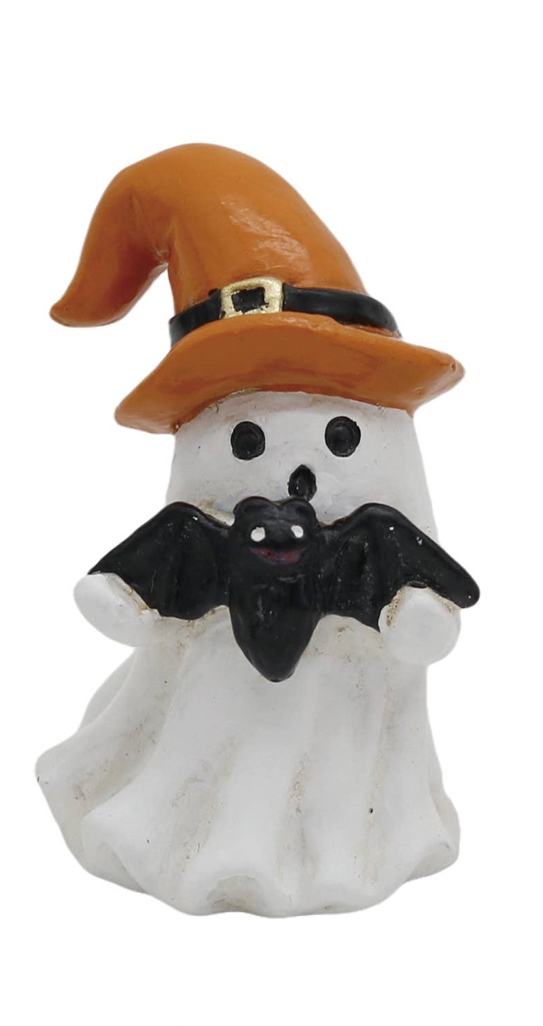 Halloween Resin Mini Ghosts with Hats Figurines