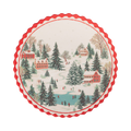Christmas Scene Bamboo Plate Set