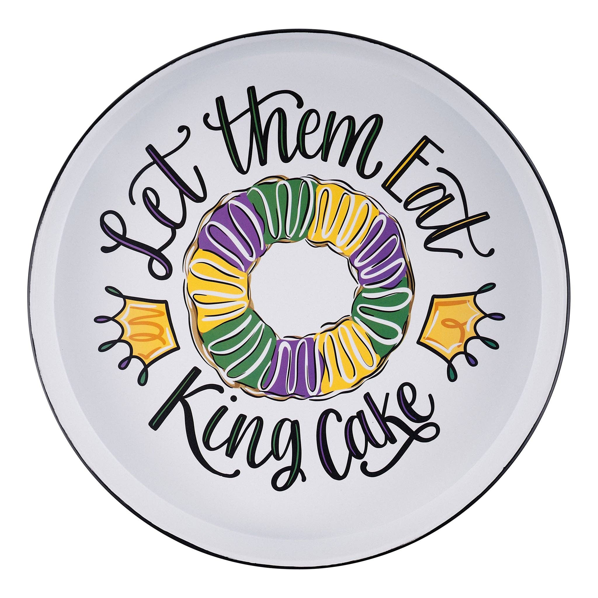 Let Them Eat King Cake Stand - Mardi Gras