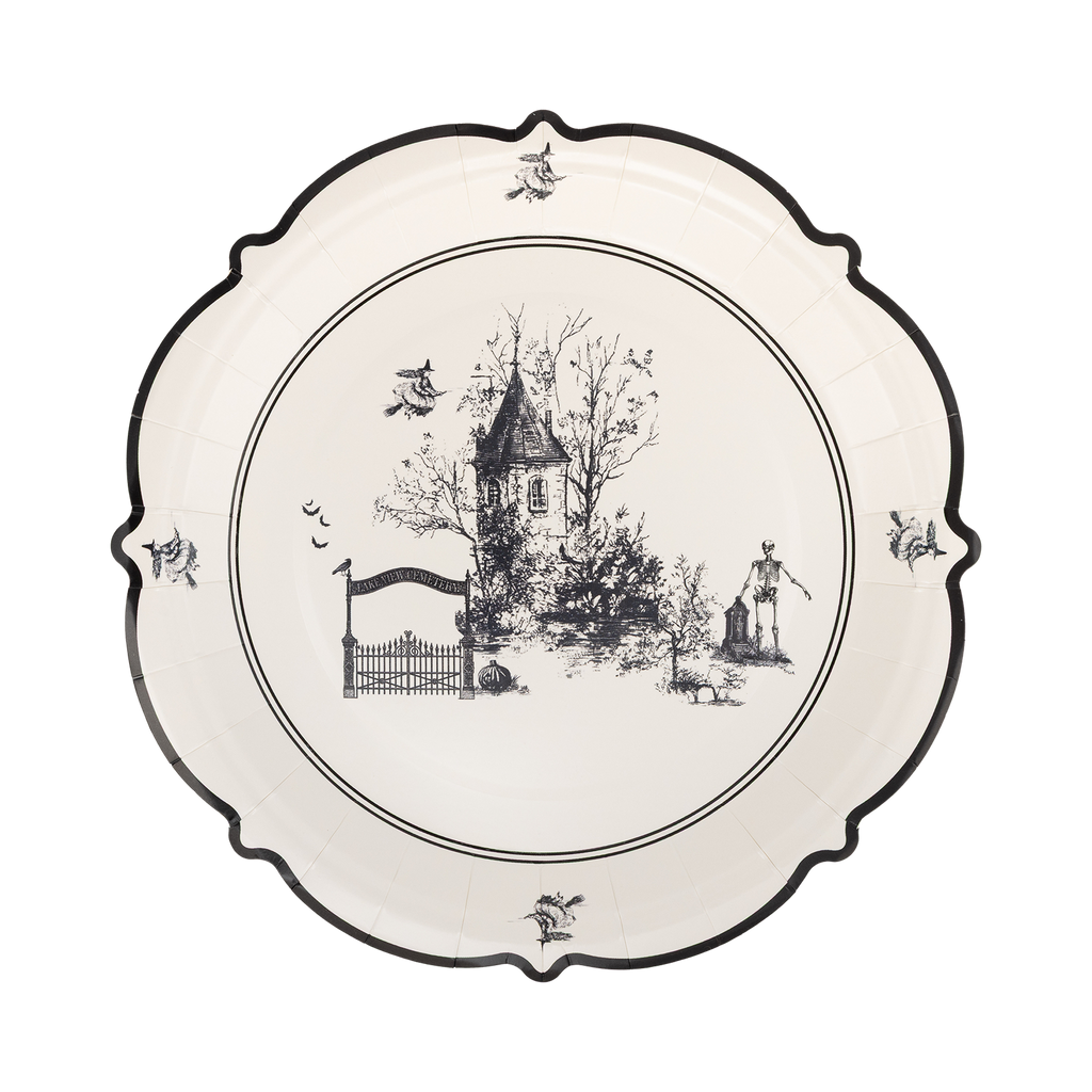 Halloween Scenes 9" Plate Set