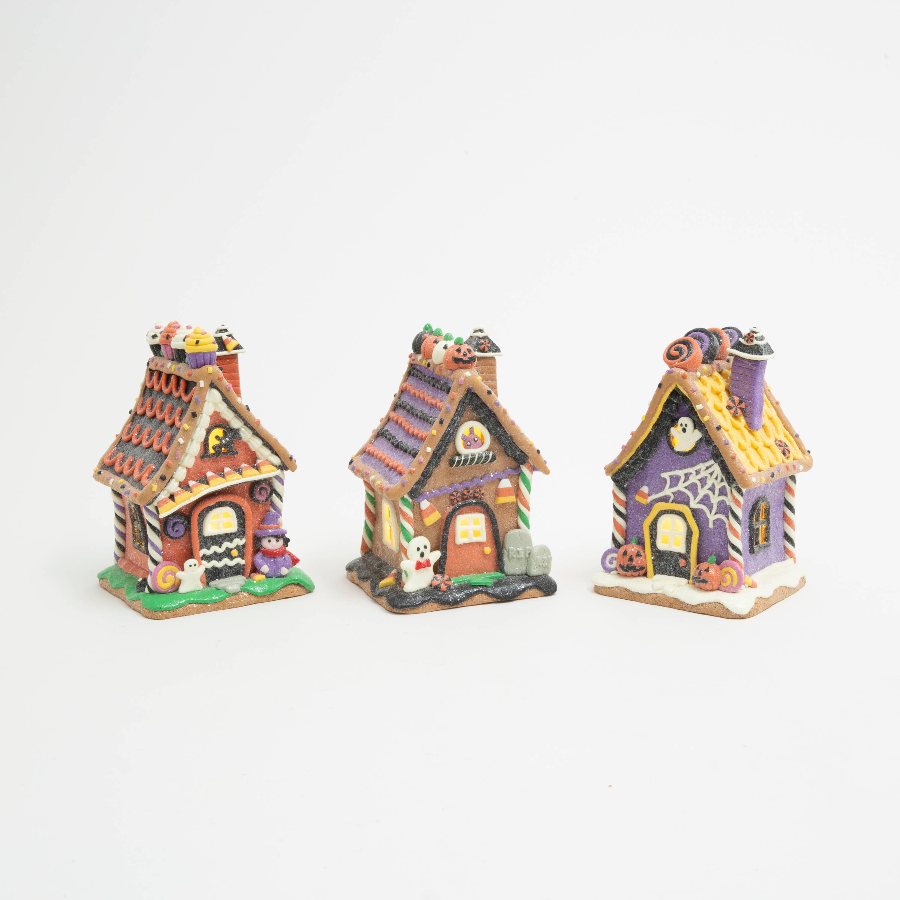 7.5"H Lighted Clay Dough Halloween House