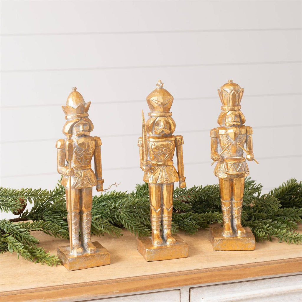 Christmas Gold Nutcrackers , set of 3