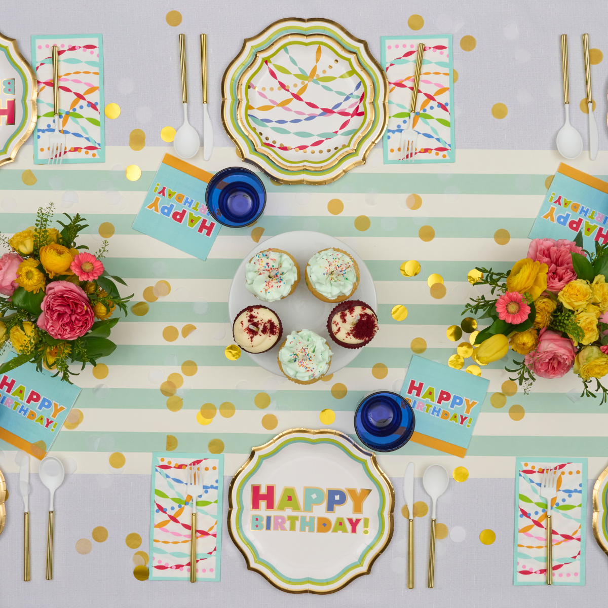 Bright Birthday Dinner Plate/8pk