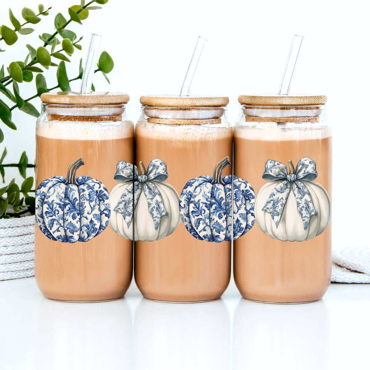 Fall Glass Tumblers