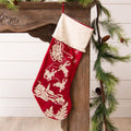 Stocking - Embroidered Santa's Sleigh