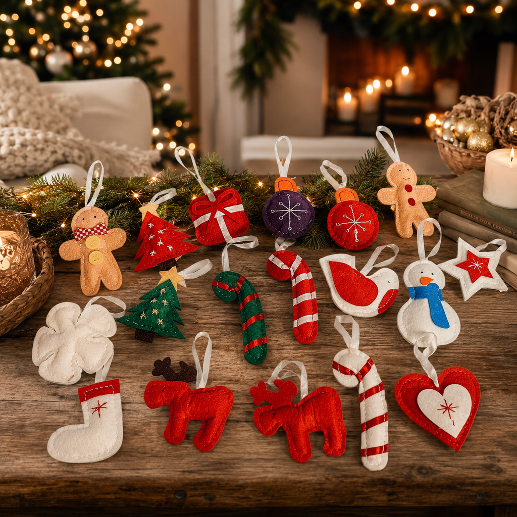 Christmas Home Decor Advent Calendar Felt |  Handmade
