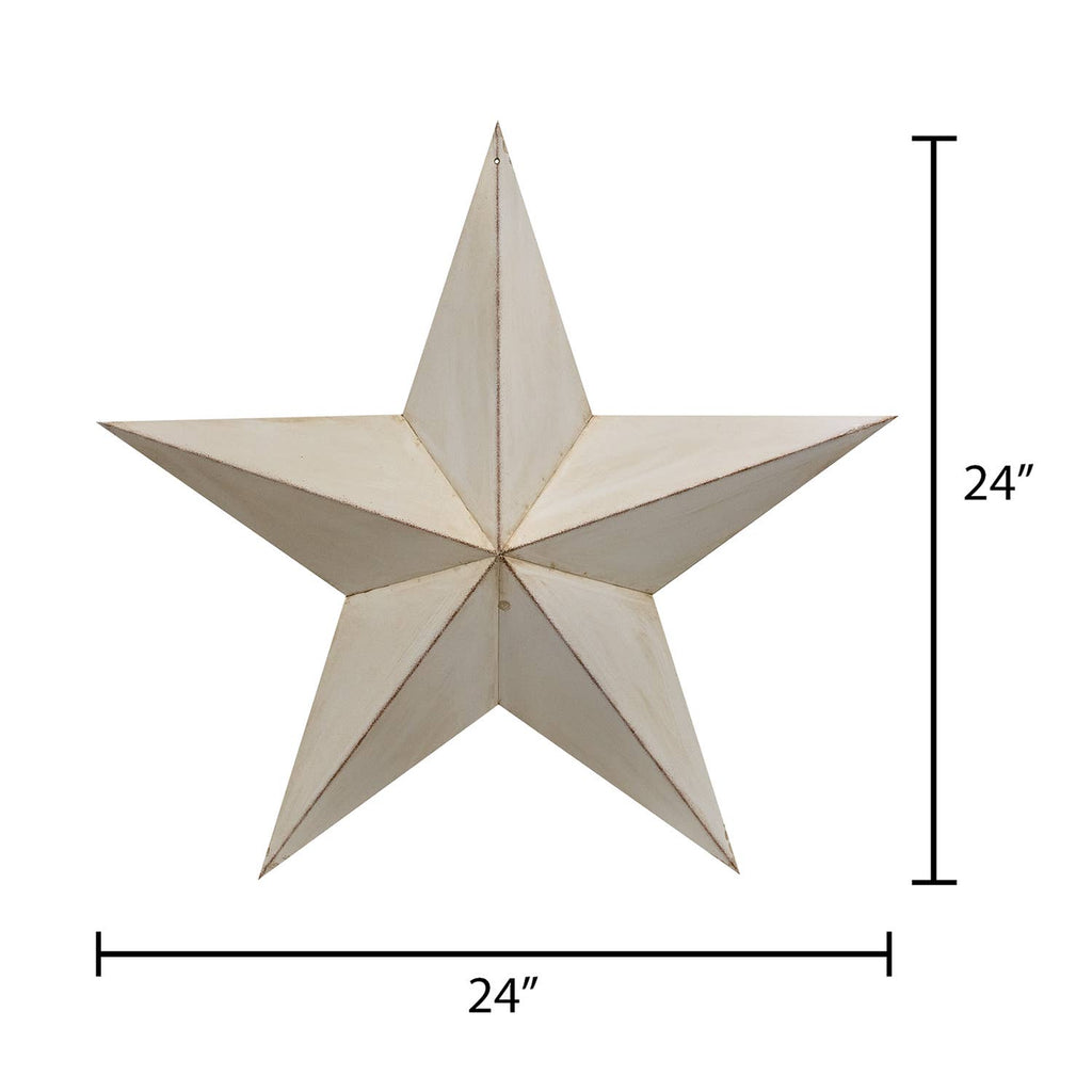 Antique White Barn Star 24"