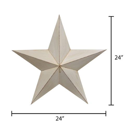 Antique White Barn Star 24"