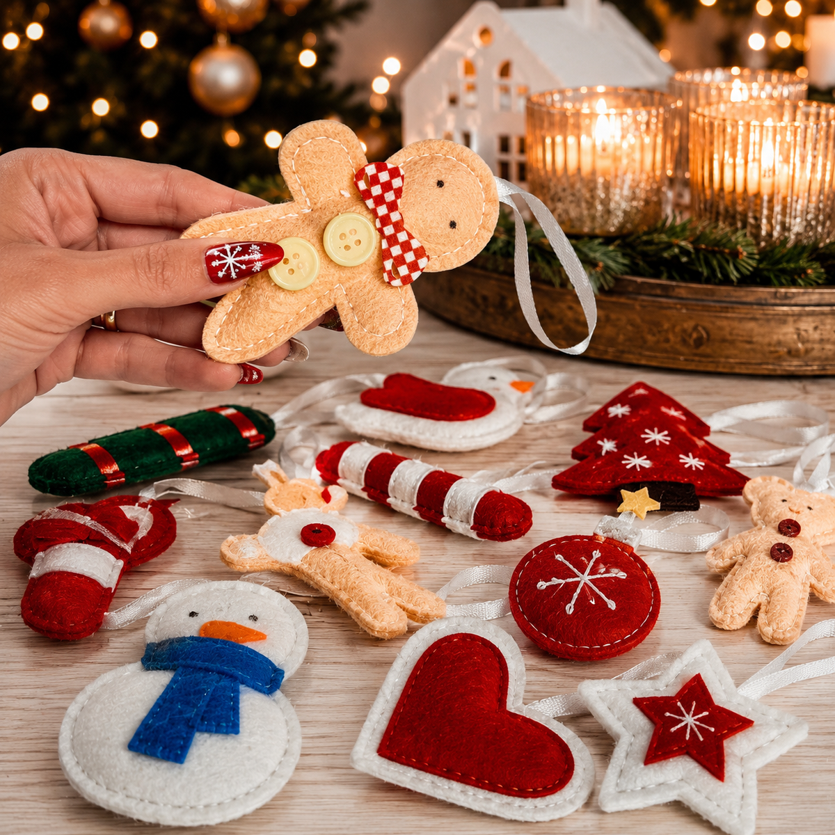 Christmas Home Decor Advent Calendar Felt |  Handmade