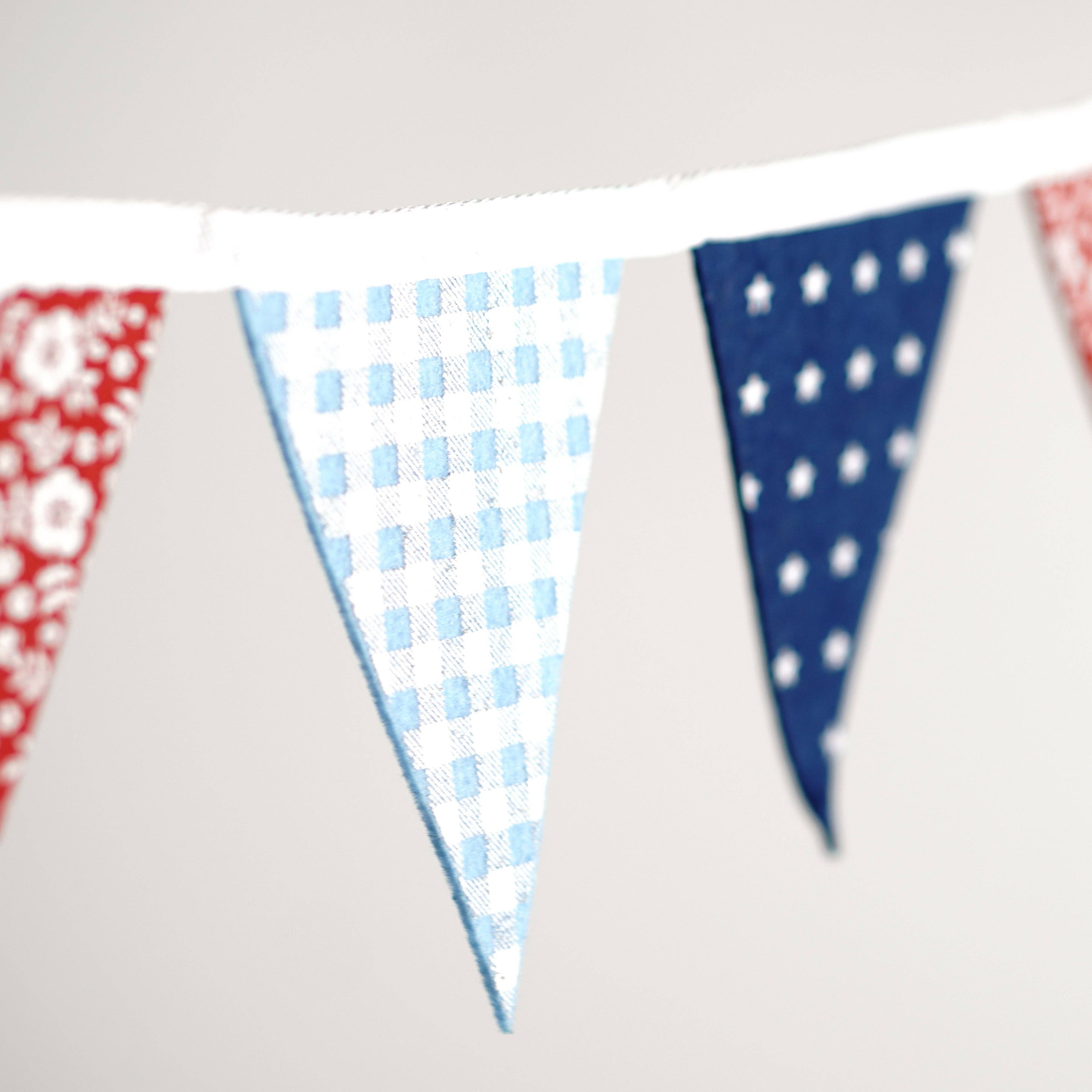 Patriotic Pennant Felt Sewn Garland Premium Quality Bunting