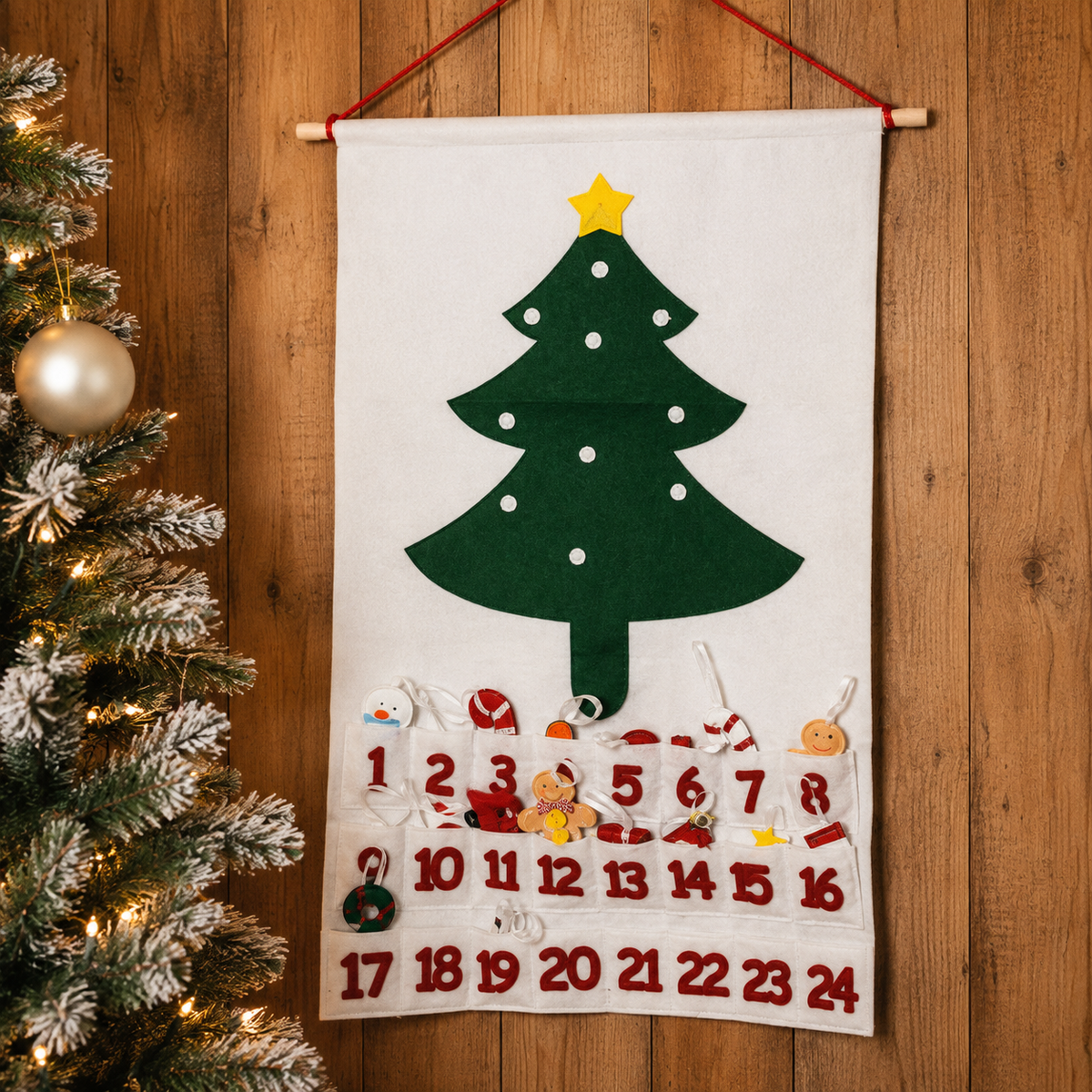 Christmas Home Decor Advent Calendar Felt |  Handmade