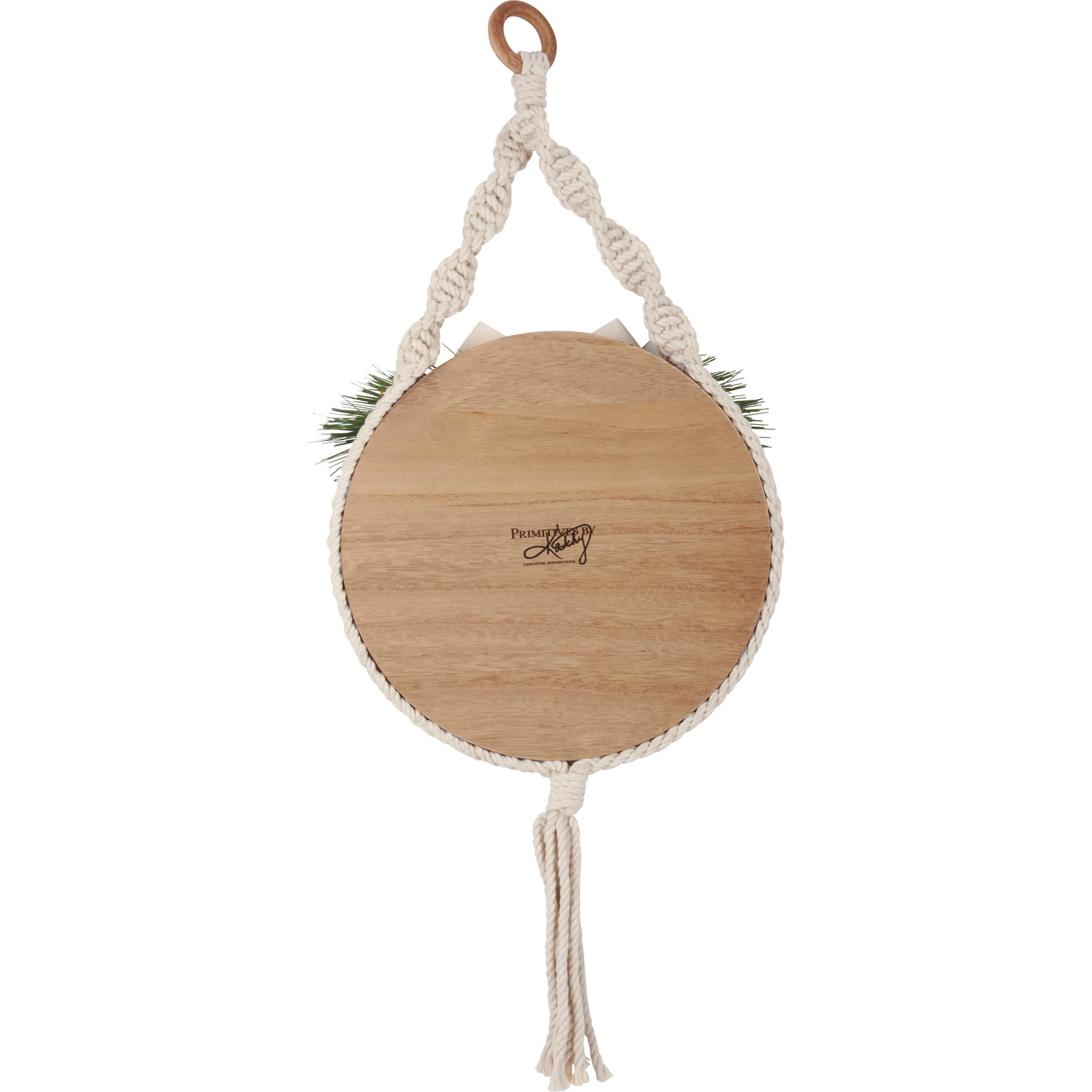 Merry Christmas Natural Hanging Decor