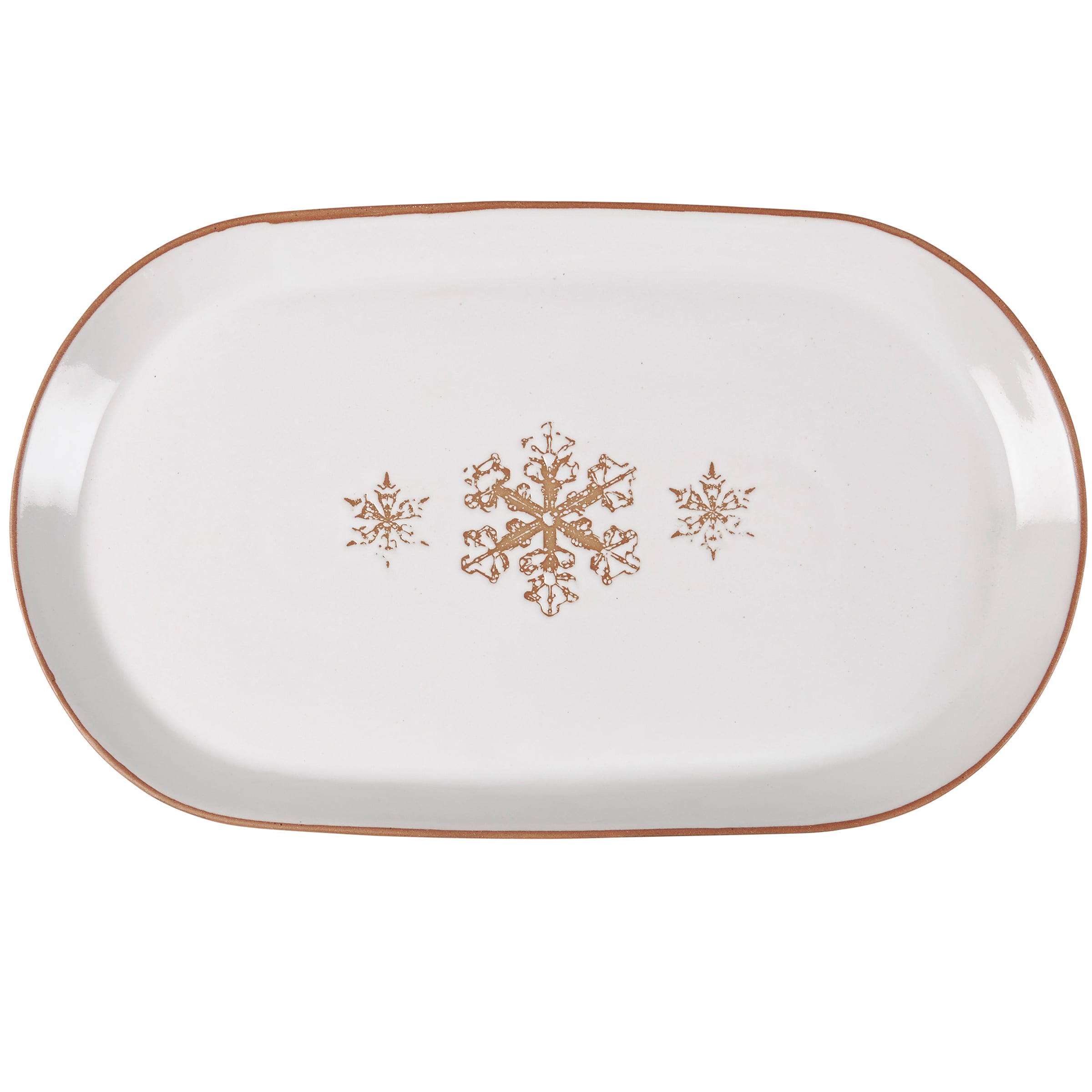 Snowflake Oval Platter