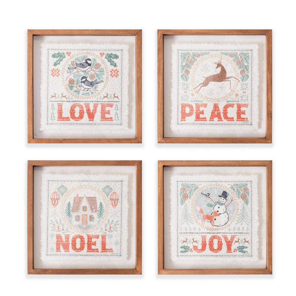 Frosty Forest Framed Prints set of 4
