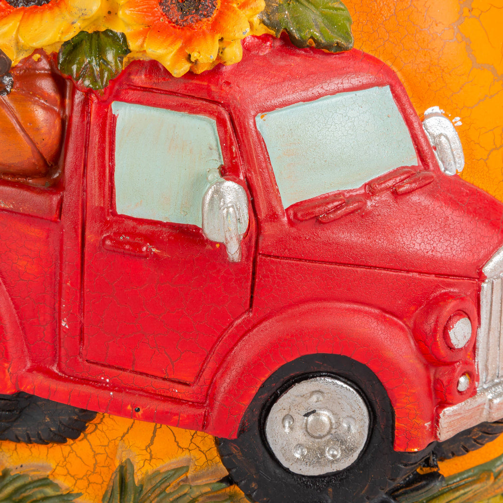 Thanksgiving Elegant Set of 2 Resin Harvest Pumpkins 8.8in
