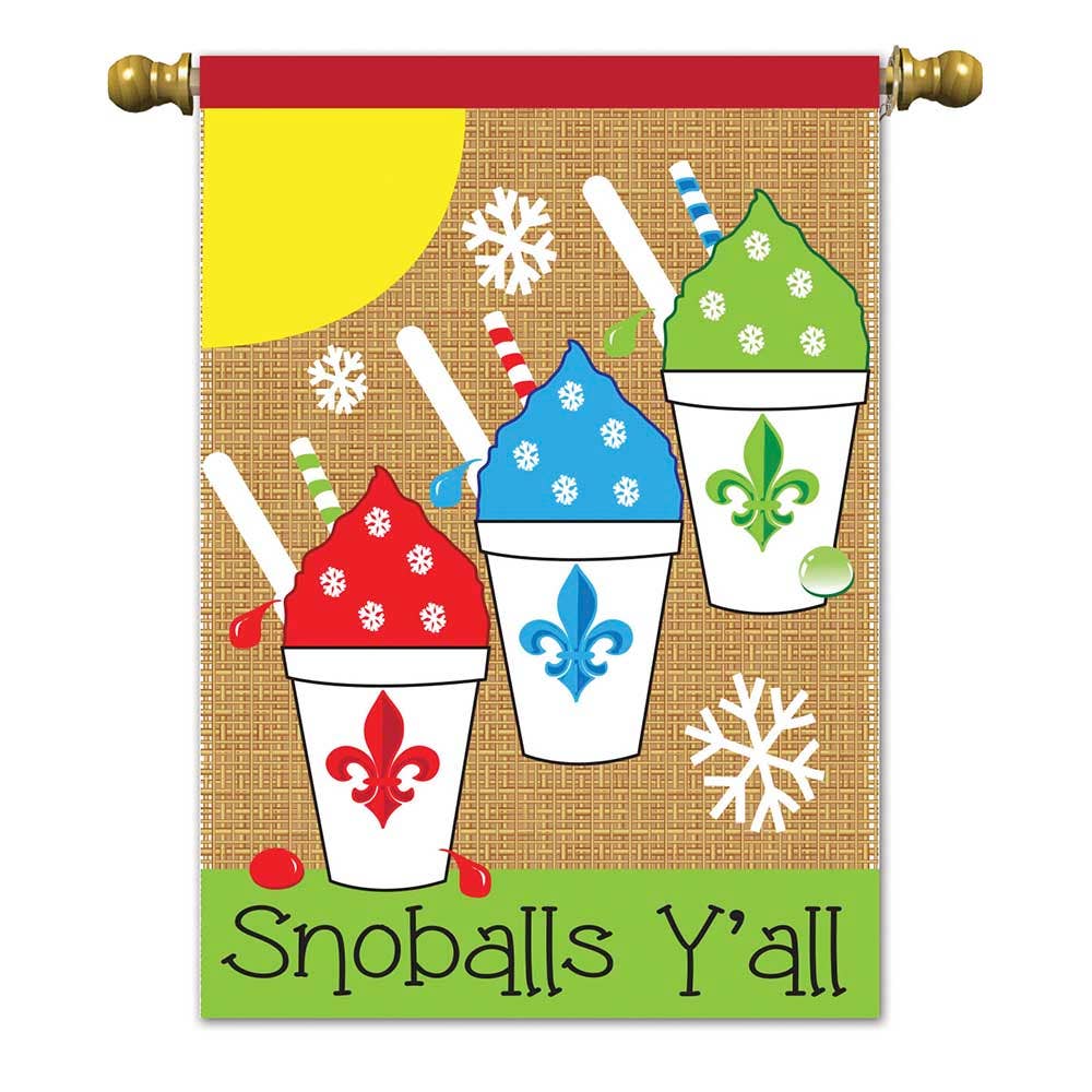 Snoballs Y'all Garden Flag