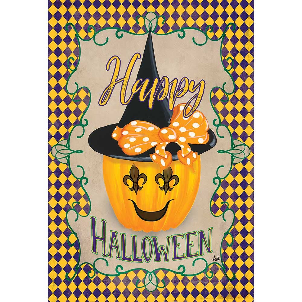 13x18 Garden Happy Halloween Flag