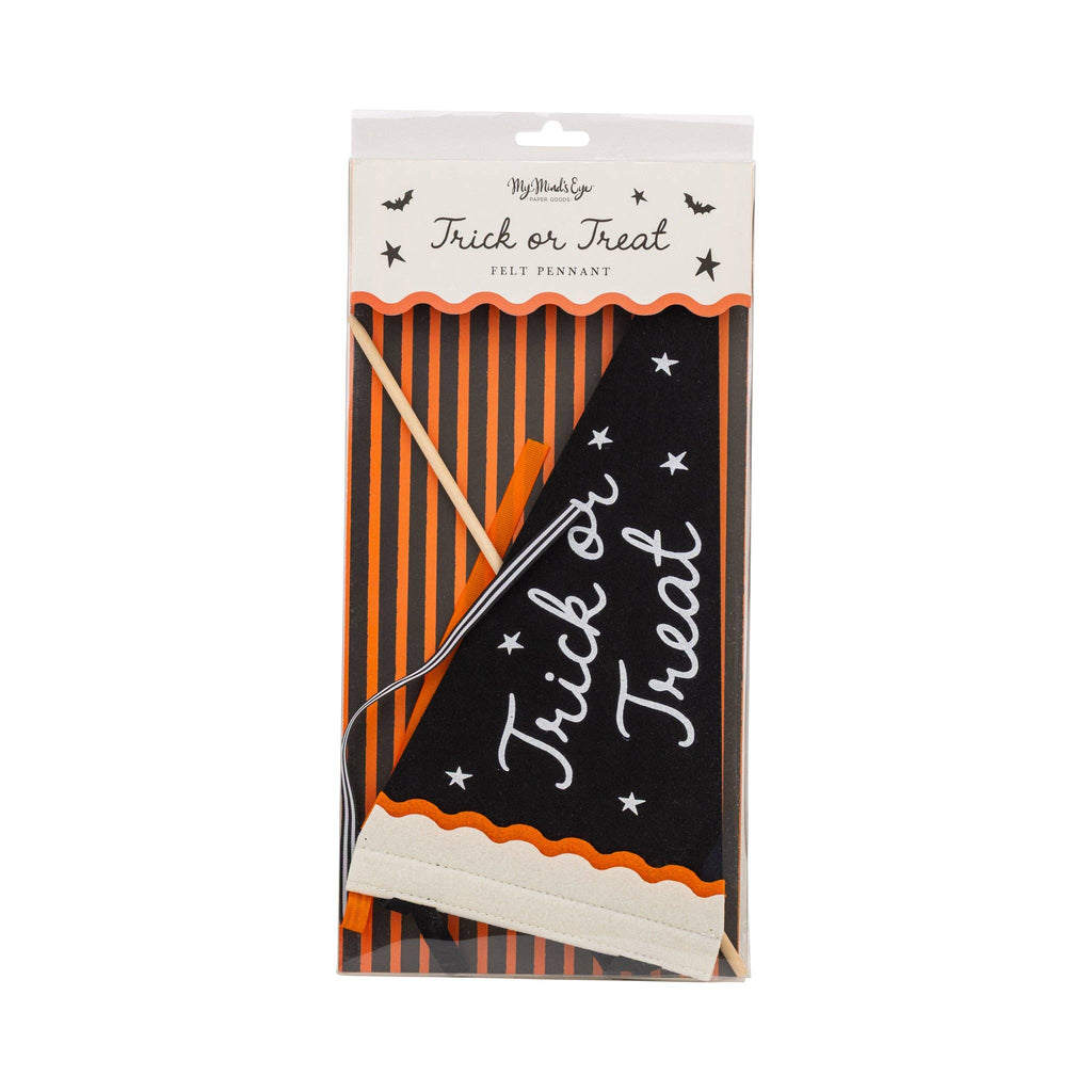 Trick or Treat Felt Pennant Banner