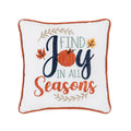 Fall/Harvest Find Joy In All Seasons Throw Pillow