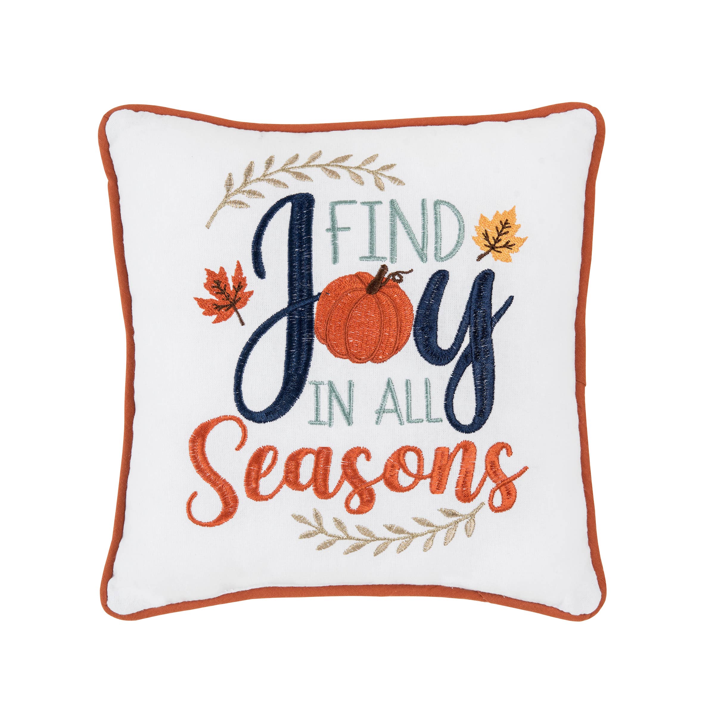 Fall/Harvest Find Joy In All Seasons Throw Pillow