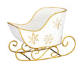 White & Gold Snowflake Sleigh