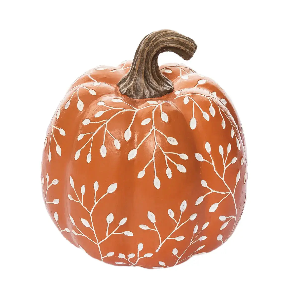 Fall/Harvest Orange Leaf Pumpkin Decorative Figurine