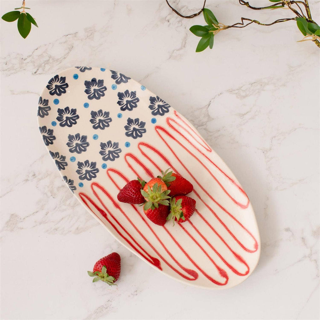 Americana Folk Art Platter