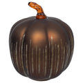 6.75" Chocolate Starry Lightup Pumpkin Fall Autumn