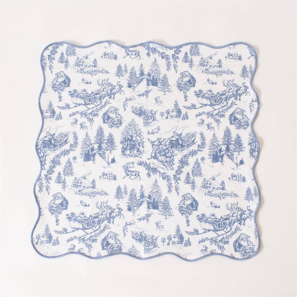 Frosted Blue Pine Toile Napkins