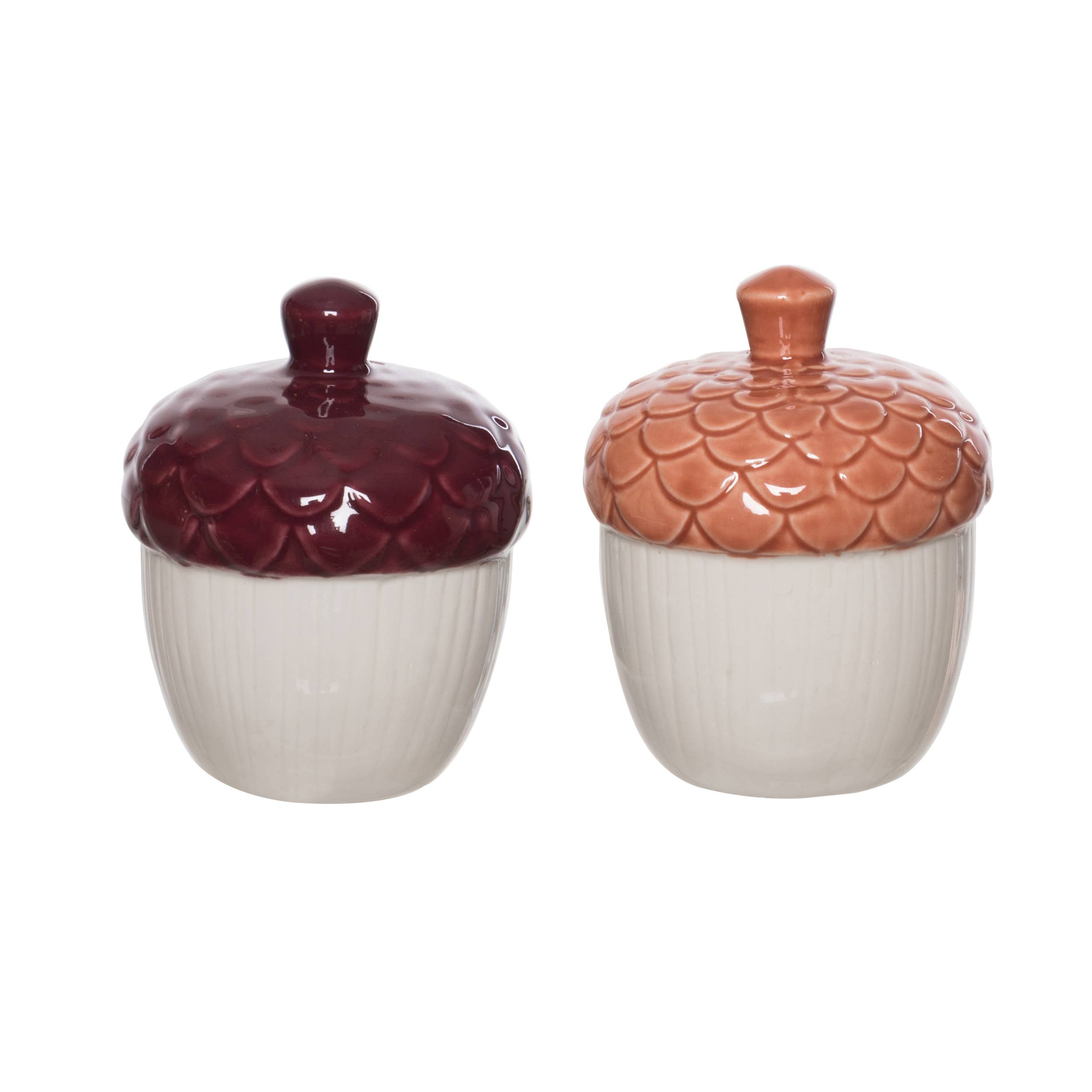 Stoneware Moody Acorn Salt and Pepper Shaker Set