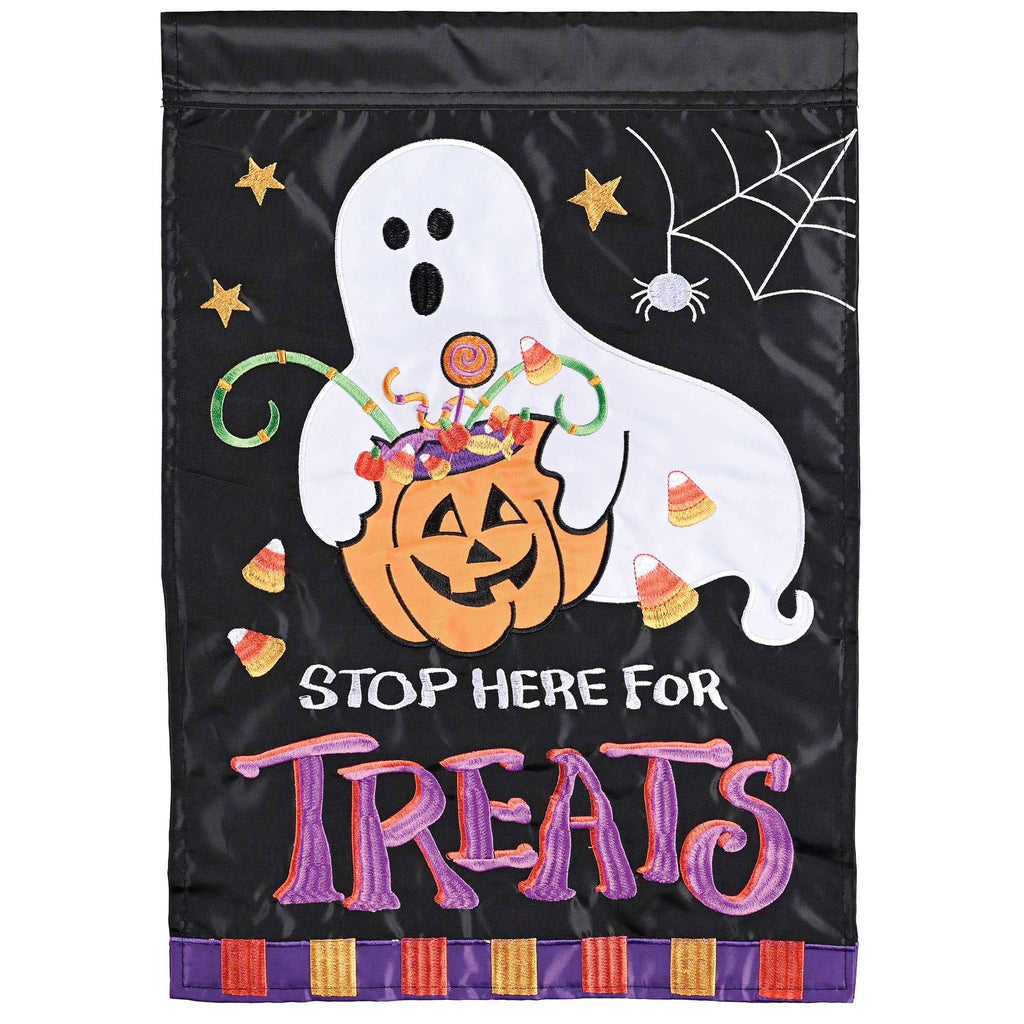 Garden Flag Stop Here For Treats