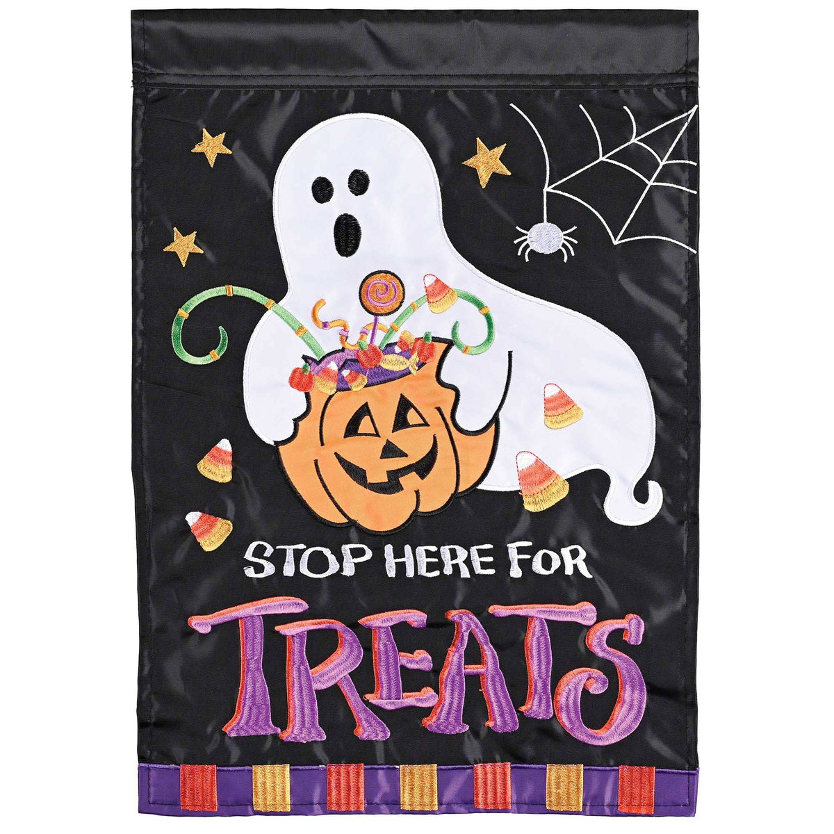 Garden Flag Stop Here For Treats