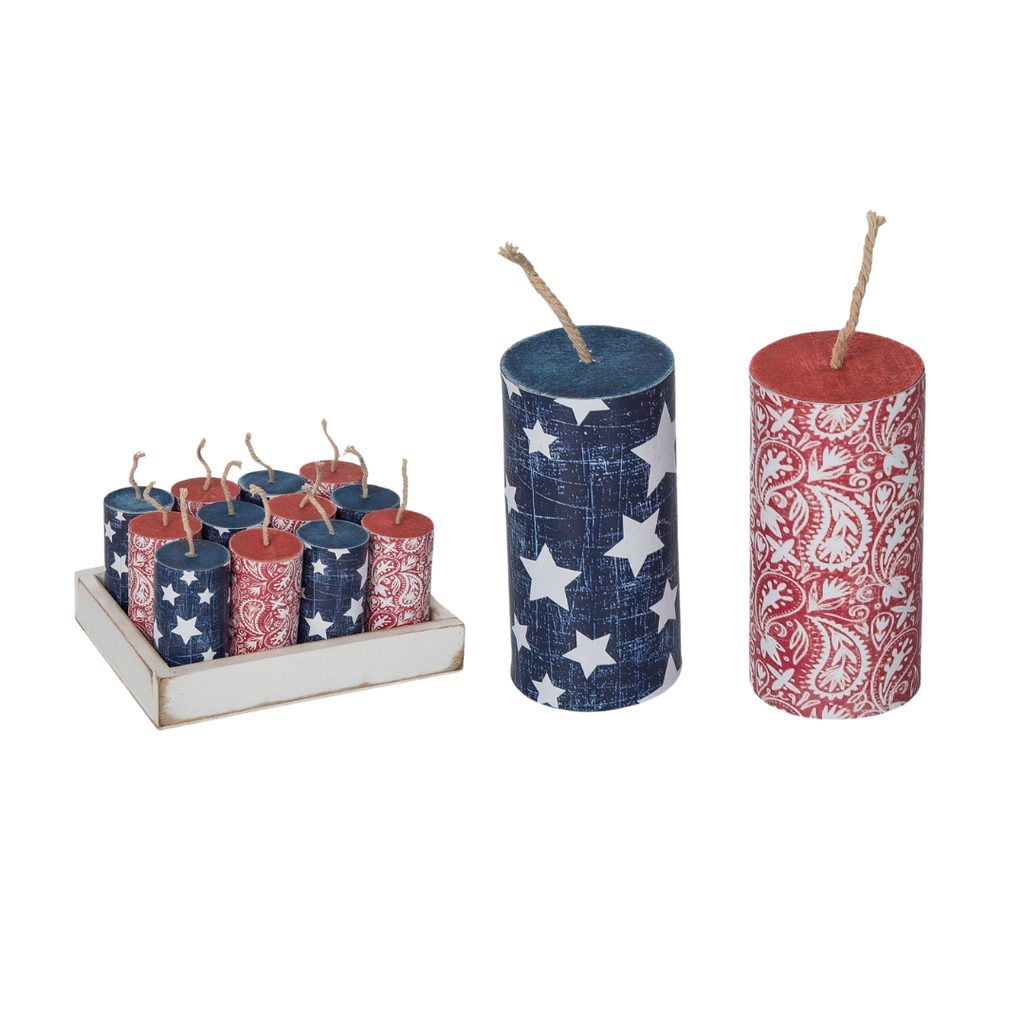 Patriotic Firework Decor, set of 12