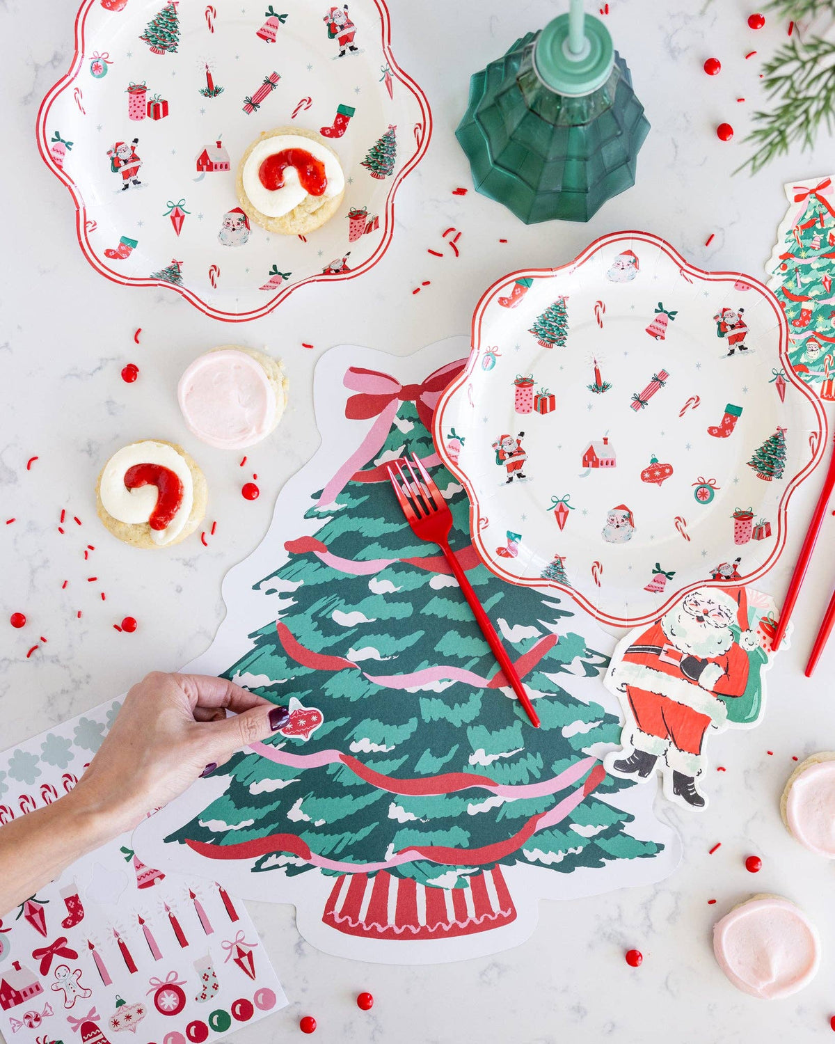 Christmas Tree Placemat with Stickers