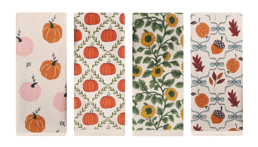 Fall Printed Fouta Kitchen Towels-set of 2