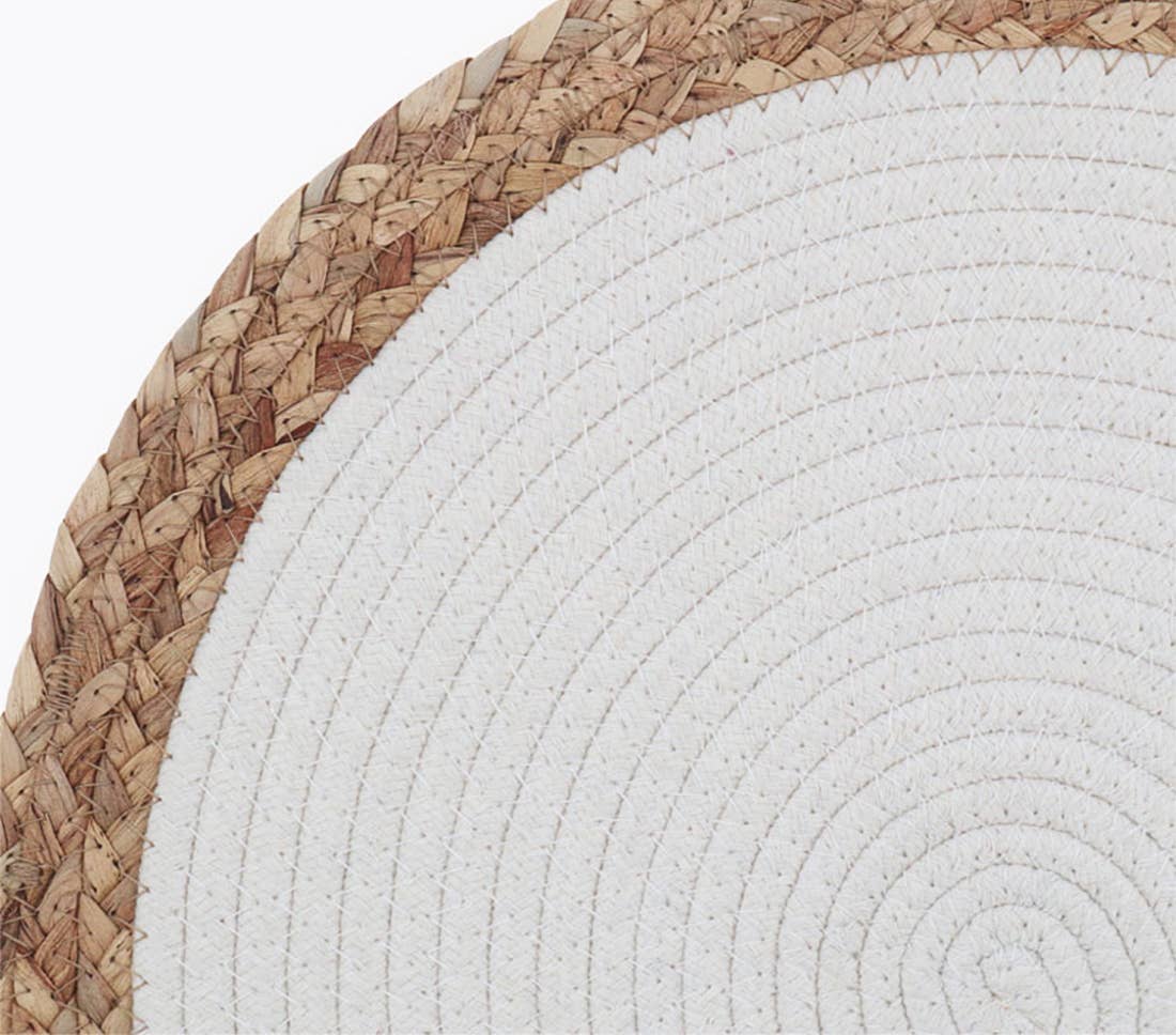 Hand-Woven Rattan Cotton Braided Rope Placemats
