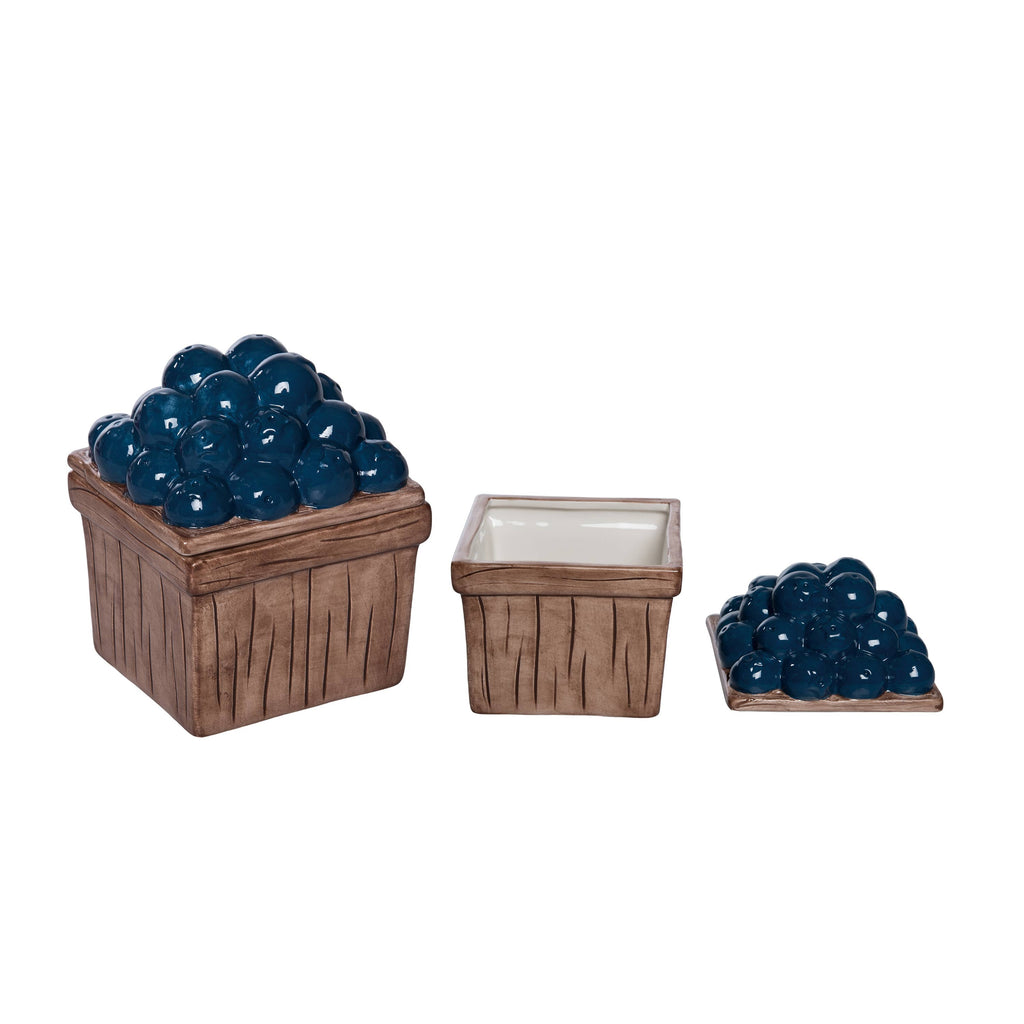 Ceramic Patriotic Berry Lidded Dip Bowl