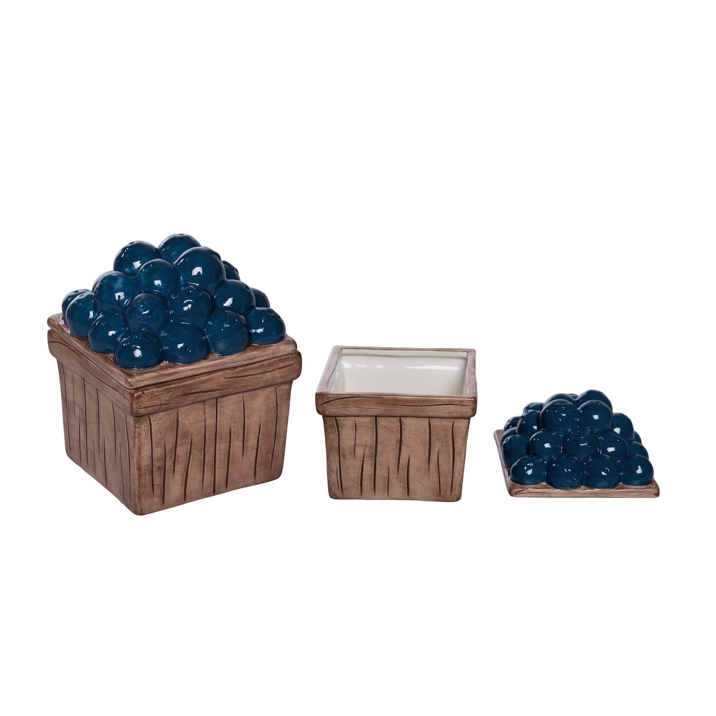 Ceramic Patriotic Berry Lidded Dip Bowl