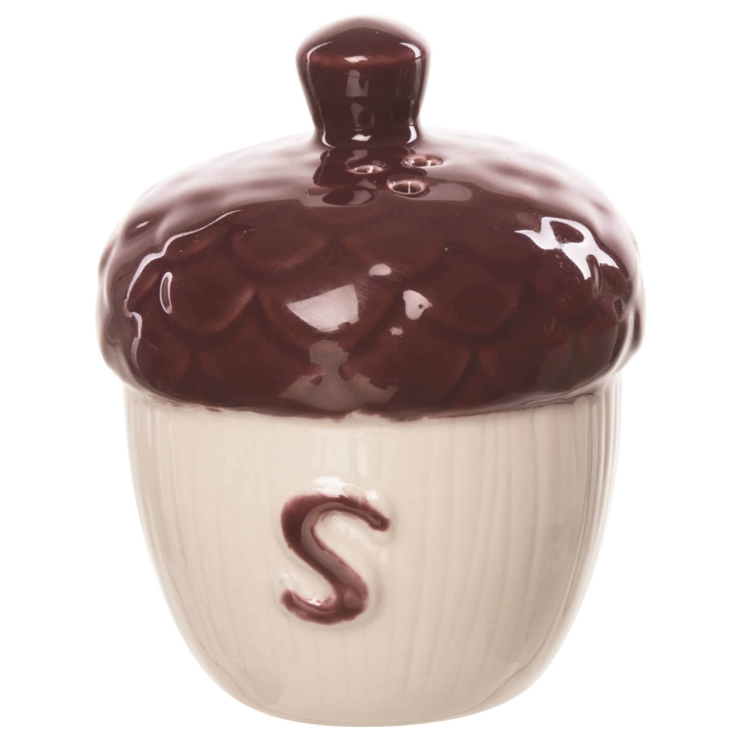 Stoneware Moody Acorn Salt and Pepper Shaker Set