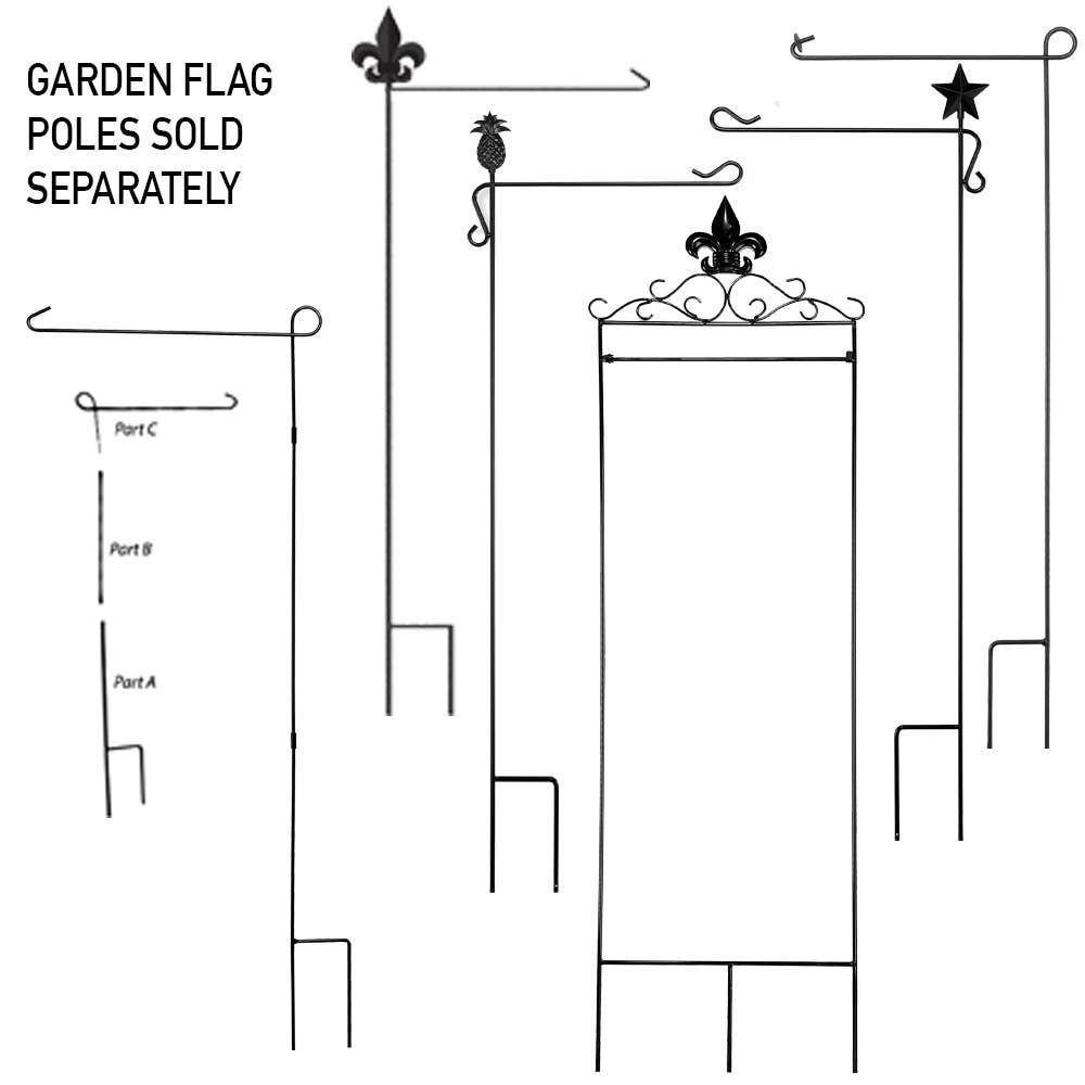 Fleur-de-Lis Garden Garden Flag Pole
