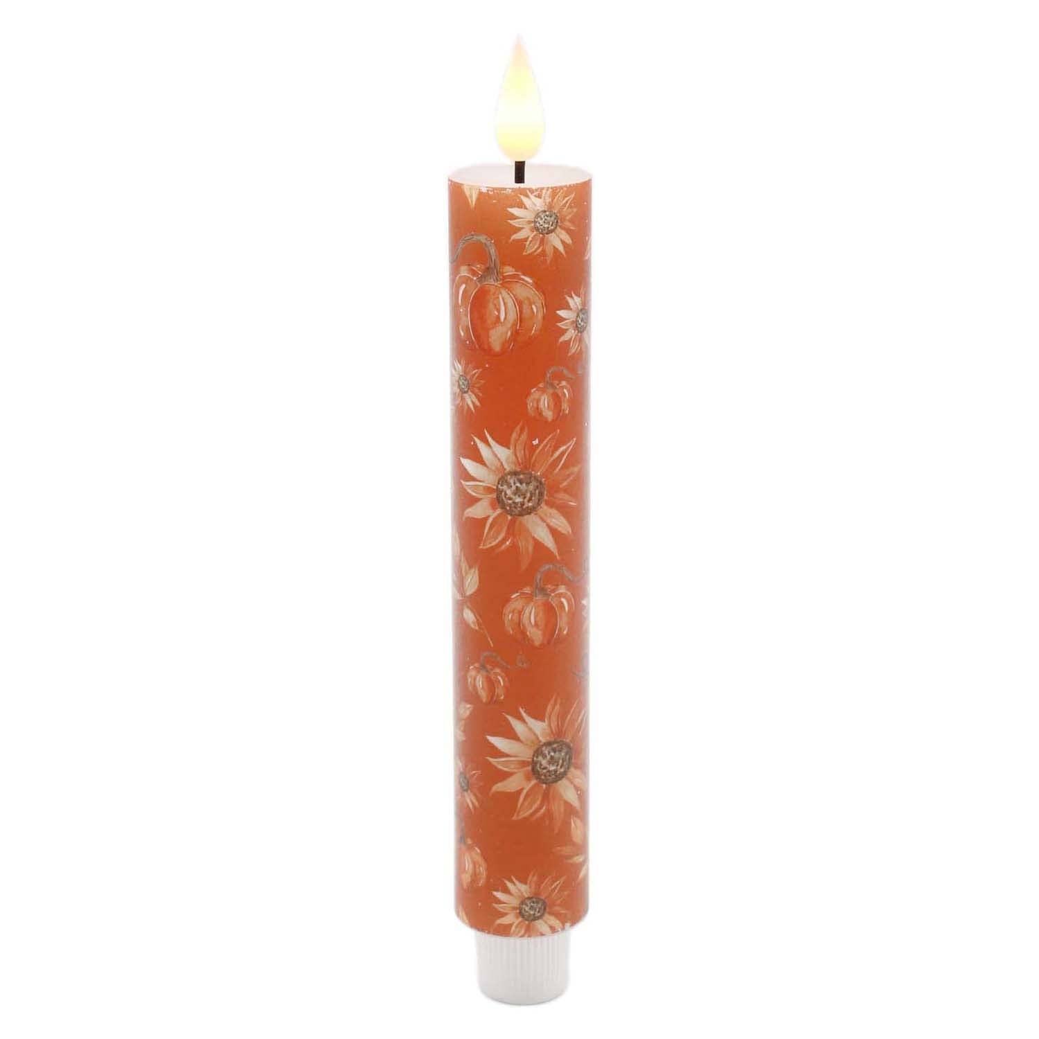 8 inch Shades of Autumn LED Taper