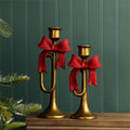 Holiday Bugle Candle Holder (Set/2)