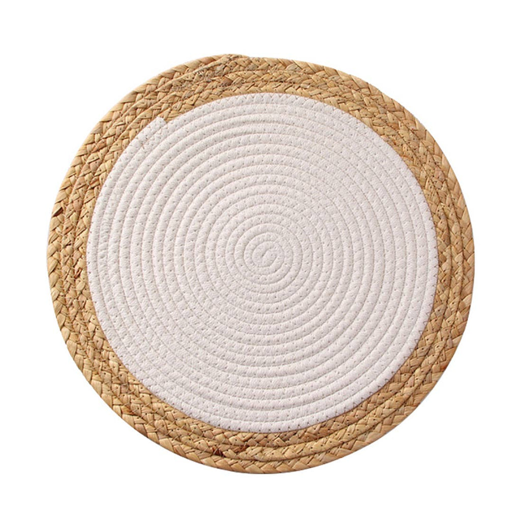 Hand-Woven Rattan Cotton Braided Rope Placemats