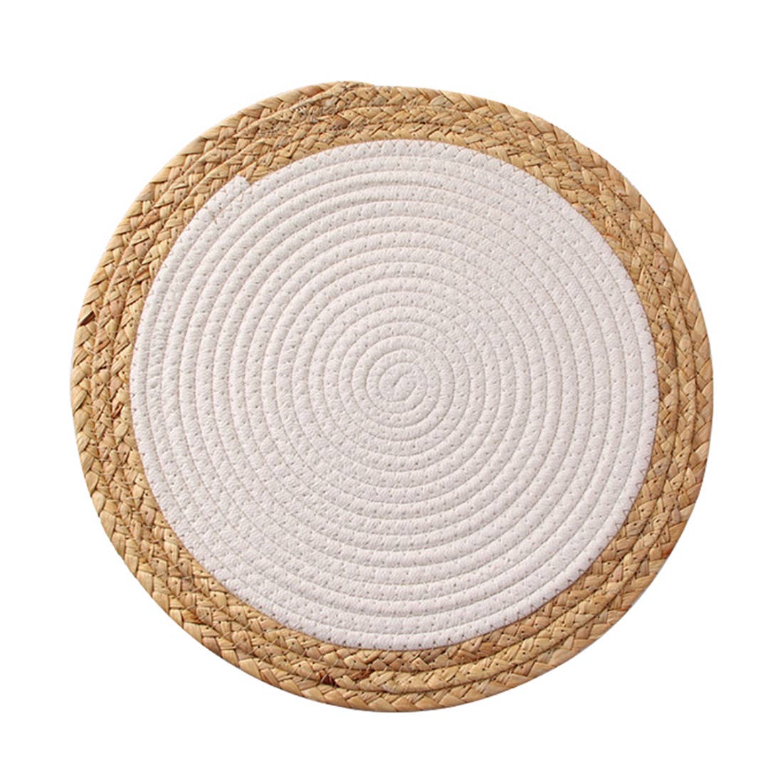 Hand-Woven Rattan Cotton Braided Rope Placemats
