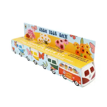 Hippie Bus Flower Grow Kit | Retro Planter Gift Kit | Decor