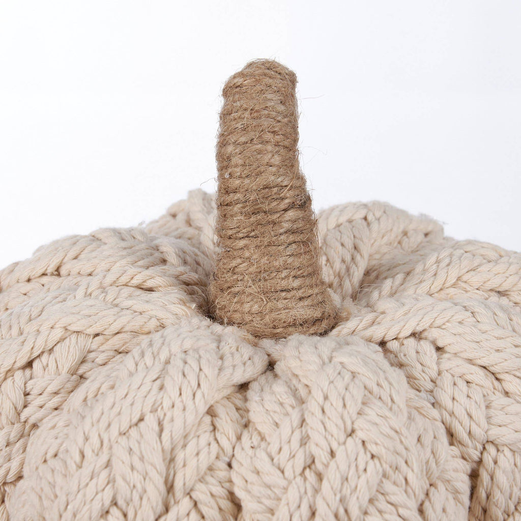 Cream Braided Pumpkin