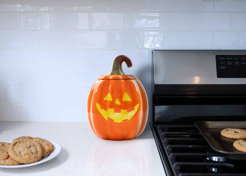 Pumpkin Jack-O-Lantern 10.5 x 7.9 Dolomite Cookie Jar