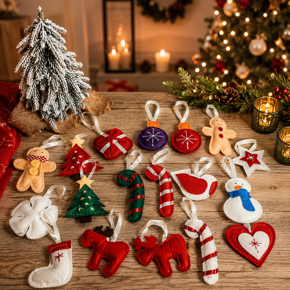 Christmas Home Decor Advent Calendar Felt |  Handmade