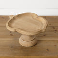 Wood Acorn Pedestal Tray