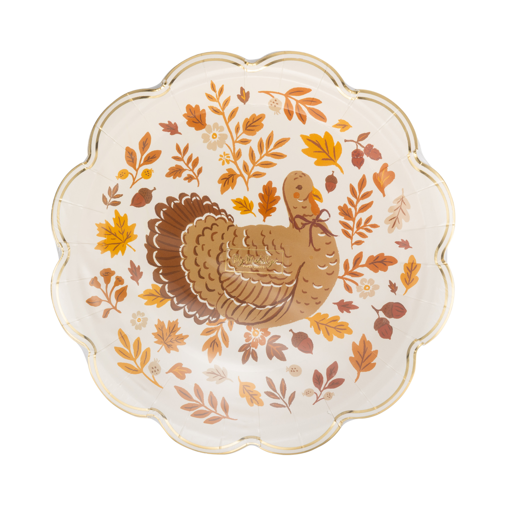 Turkey Foliage Paper Plates